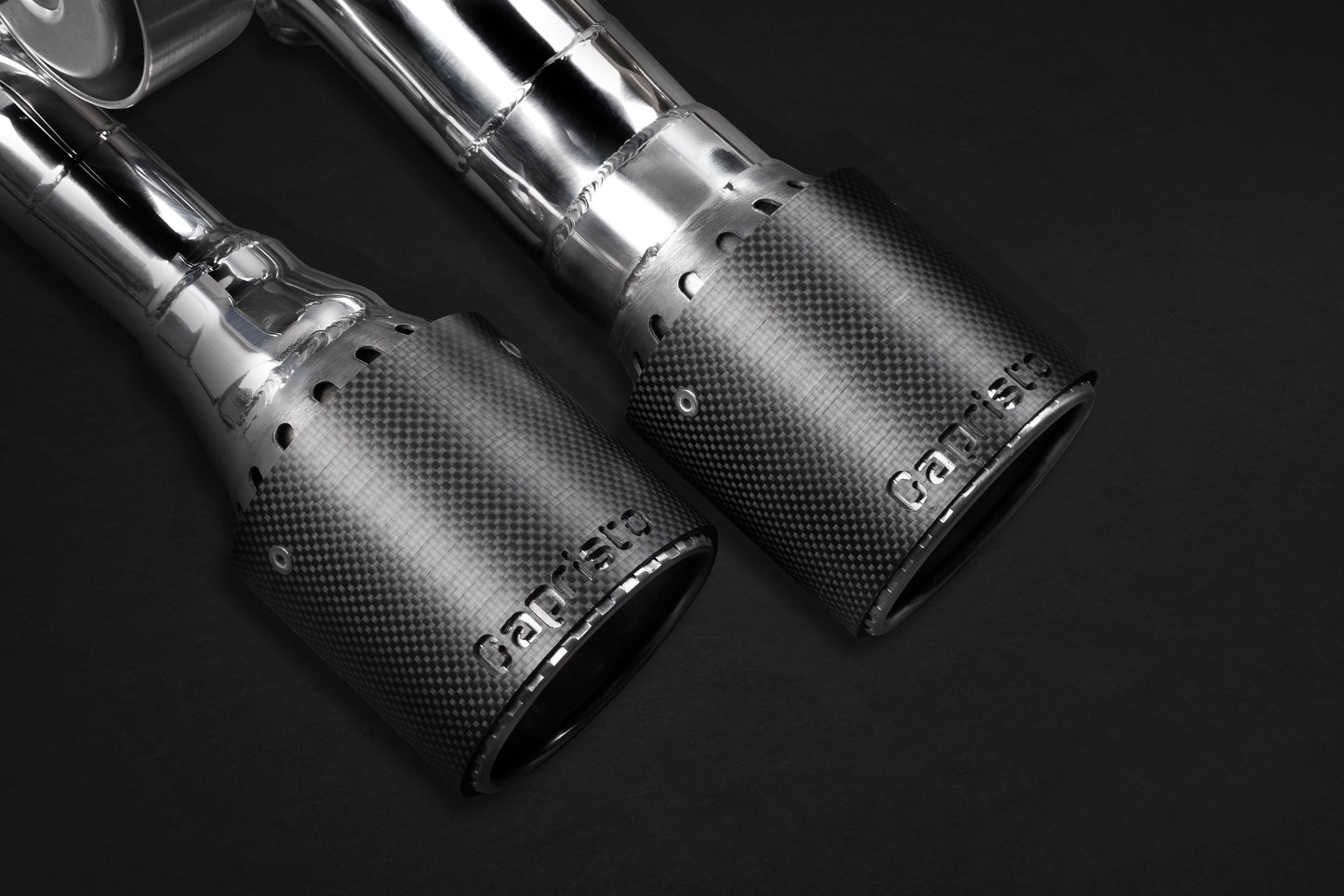 Capristo 02AU09403001 Audi S8 (D4) Valved Exhaust, Mid Pipes, and Carbon Tips (CES3) 