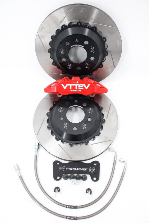 VTT-BMW-TESLA-FRONT-BRAKE-1 VTTEV Tesla Model 3/Y Range Extending / Performance Ultimate Lightweight Front Brake Kit