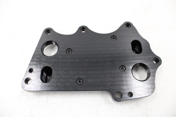 VTT-B58-OIL-COOLER-PLATE Billet B58 Gen 1 and Gen 2 Remote Oil Cooler Adapter