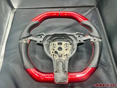 Vivid Racing VR-SW-145-CL Porsche 987.2 | 997.2 | 981 | 991 | Cayenne | Panamera PDK Buttons OEM Upgraded Red Carbon Black Pref Grips Steering Wheel