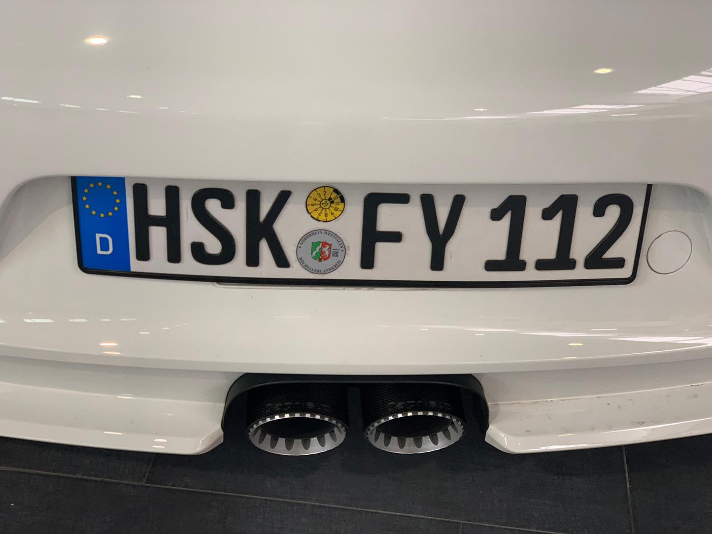 Capristo 02PO08603010 Porsche 991.1/2 GT3/RS Carbon Fiber Shell Exhaust Tip for OEM Muffler 