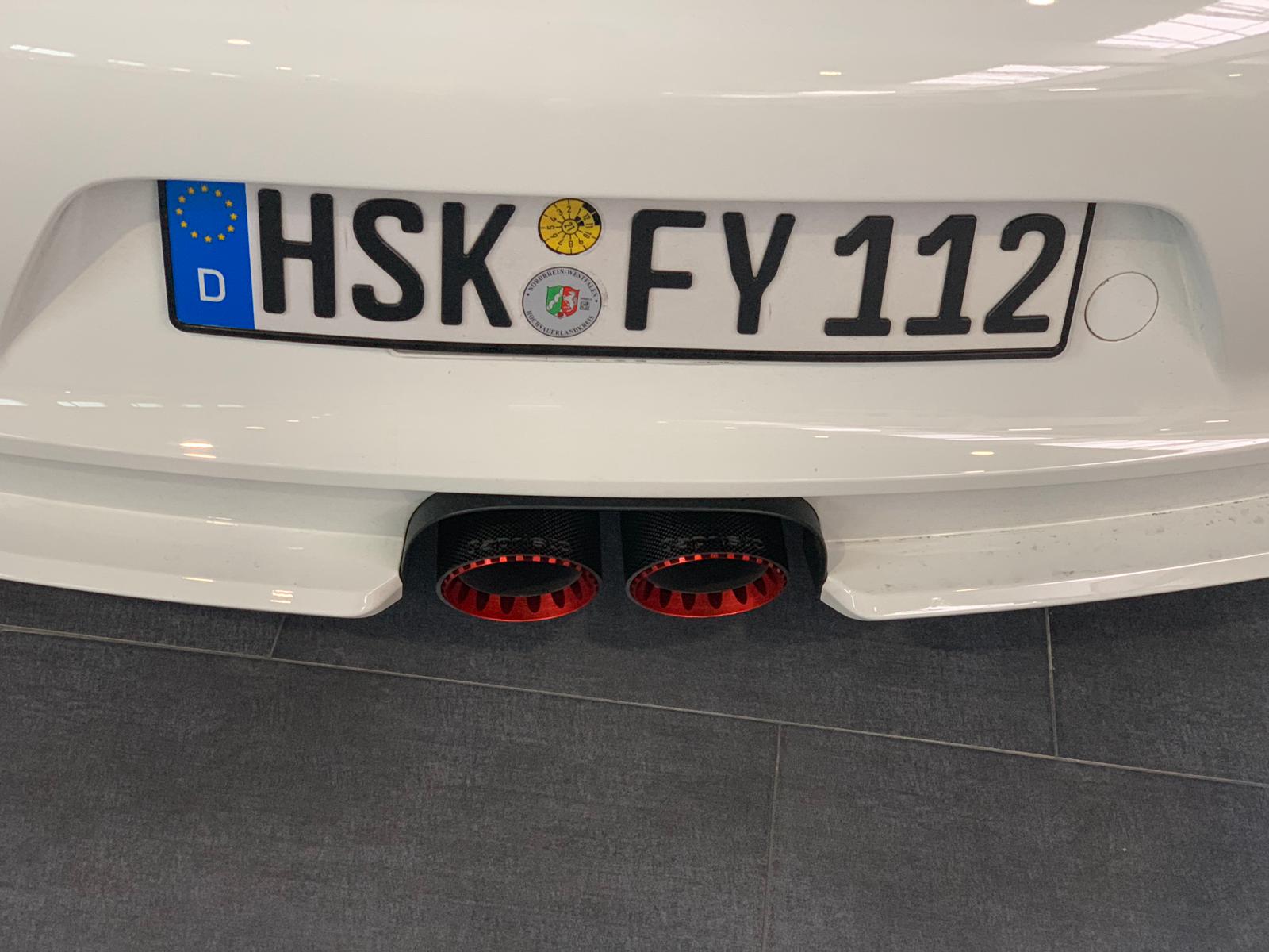 Capristo 02PO08603010 Porsche 991.1/2 GT3/RS Carbon Fiber Shell Exhaust Tip for OEM Muffler 