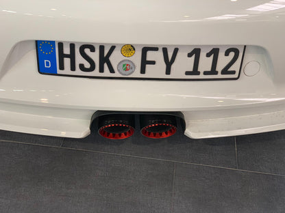 Capristo 02PO08603010 Porsche 991.1/2 GT3/RS Carbon Fiber Shell Exhaust Tip for OEM Muffler 