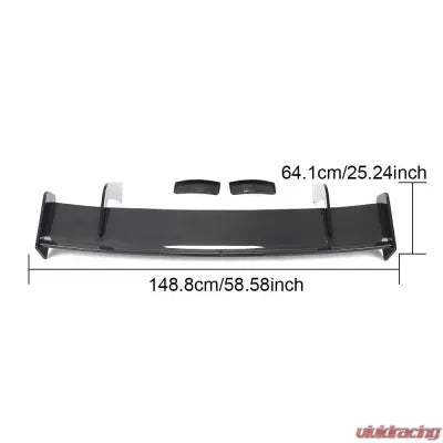 Vivid Racing VR-9119914S-629 VR Aero Carbon Fiber Rear Swan Neck GT Wing Porsche 991 Carrera All Models Coupe 2013-2018