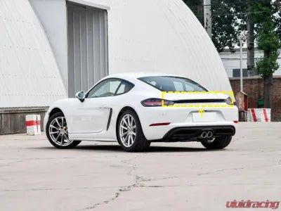 Vivid Racing VR-981CAYGT4-611 VR Aero Carbon Fiber Rear GT Style Wing Spoiler Porsche 981 Cayman GT4 Coupe 2015-2019