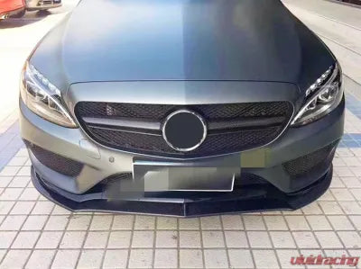 Vivid Racing VR-C43-600 VR Aero Carbon Fiber Front Lip Spoiler V3 Mercedes C Class W205 C205 A205 Sport C43 AMG Coupe 2015-2019