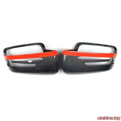 Vivid Racing VR-BENZ-605 VR Aero Carbon Fiber Mirror Cap with Red Trim Mercedes W204 W212 W218 W176 W207