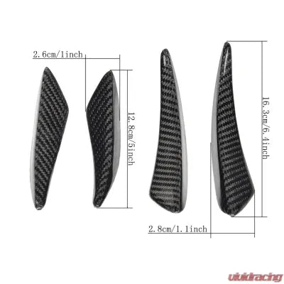 Vivid Racing VR-F22MT-615 VR Aero Carbon Fiber Front Bumper Fins Trims BMW 2 Series F22 M-Tech