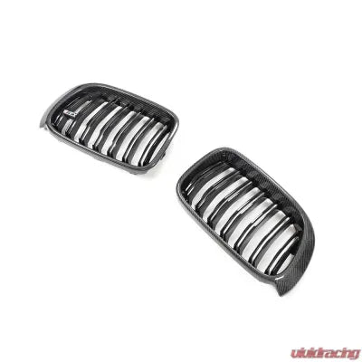 Vivid Racing VR-X3X4-GRILL VR Aero Carbon Fiber Front Grill Cover Gloss Black BMW | X3 F25 | X4 F26 2014-2017