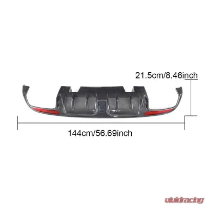 Vivid Racing VR-W205-610 VR Aero Carbon Fiber Rear Diffuser V2 Mercedes C Class W205 Sport C43 C63 C450 AMG Sedan 2015-2019