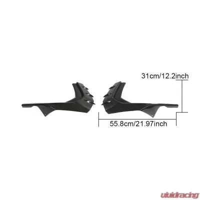 Vivid Racing VR-S3-601 VR Aero Carbon Fiber Front Bumper Canards Audi S3 8V 2013-2024