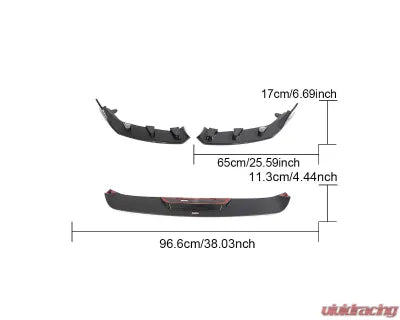 Vivid Racing VR-G87M2-DCF-602JC VR Aero Carbon Fiber Pre-Preg Front Lip Spoiler 3pc/set BMW M2 G87