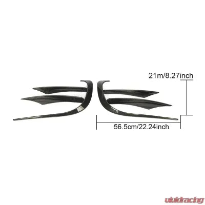 Vivid Racing VR-CLS-601 VR Aero Carbon Fiber Front Bumper Canards Mercedes CLS Class C257 Sport Sedan 2018-2020