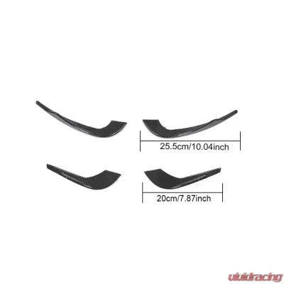 Vivid Racing VR-A4-686 VR Aero Carbon Fiber Front Bumper Canards Audi A4 | S4 Quattro S-Line 2019