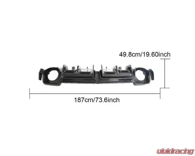 Vivid Racing VR-R8V10-612 VR Aero Carbon Fiber Rear Diffuser Track Spec Audi R8 V10 2023+