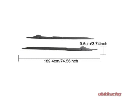 Vivid Racing VR-R8V10-631 VR Aero Carbon Fiber Side Skirt Winglets Track Spec Audi R8 V10 2023+