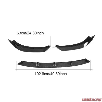 Vivid Racing VR-A3-655 VR Aero Carbon Fiber Front Lip Spoiler Audi A3 Base Sedan 2017-2020