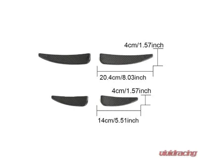 Vivid Racing VR-R8V10-606 VR Aero Carbon Fiber Front Bumper Canards Track Spec Audi R8 V10 2023+