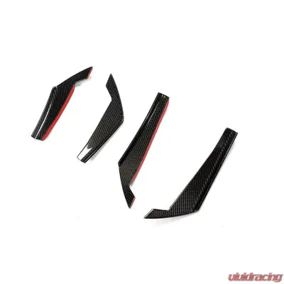 Vivid Racing VR-A4-600 VR Aero Carbon Fiber Front Bumper Canards Audi A4 B9 Base Sedan 2017-2020
