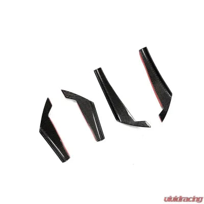 Vivid Racing VR-A4-600 VR Aero Carbon Fiber Front Bumper Canards Audi A4 B9 Base Sedan 2017-2020