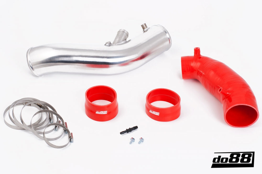 DO88 IR-100R SAAB 9-3 2.8T V6 06-11 Inlet pipe with Red hoses