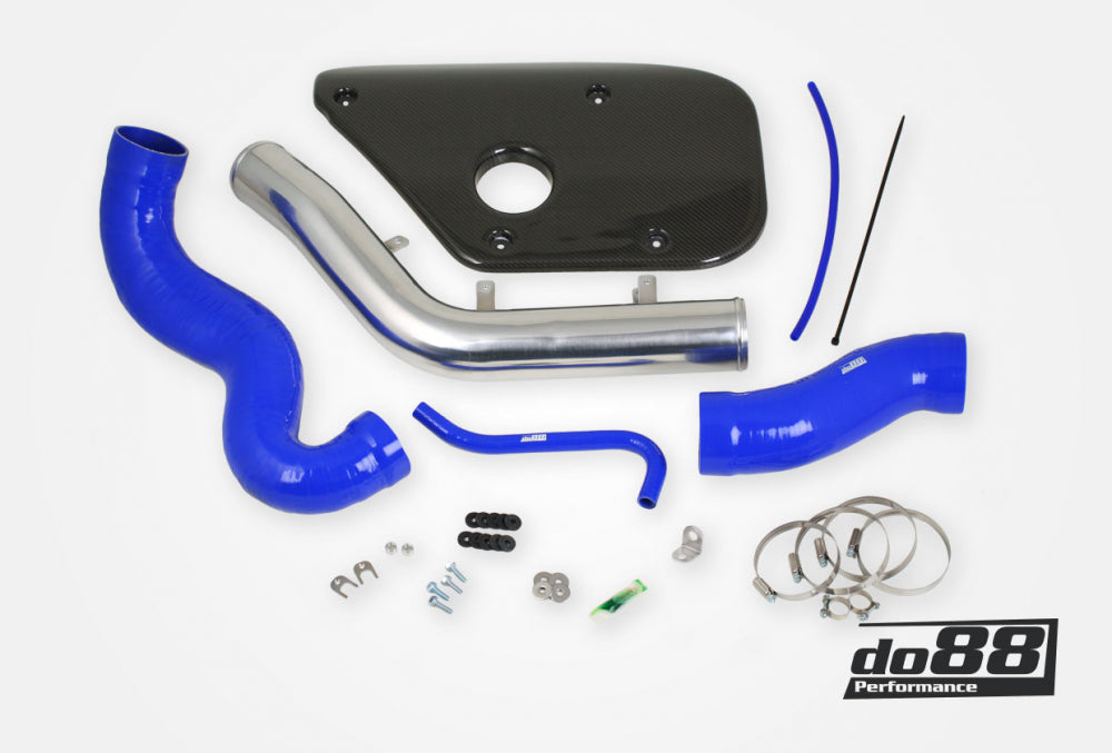 DO88 IR-120-MK-B Volvo S60 V60 V70 T6 Inlet pipe, Blue hoses, Carbon fiber cover