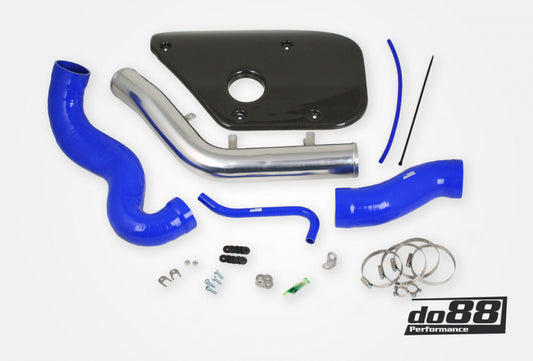 DO88 IR-120-MK-B Volvo S60 V60 V70 T6 Inlet pipe, Blue hoses, Carbon fiber cover
