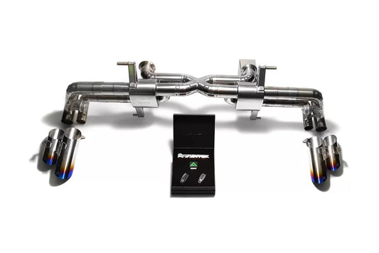 Titanium Series Titanium Valvetronic Exhaust System Lamborghini Huracan LP610 with Blue Tips | ML Performance Car Parts