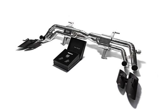 Titanium Series Titanium Valvetronic Exhaust System Lamborghini Huracan LP610 with Matte Black Tips | ML Performance Car Parts