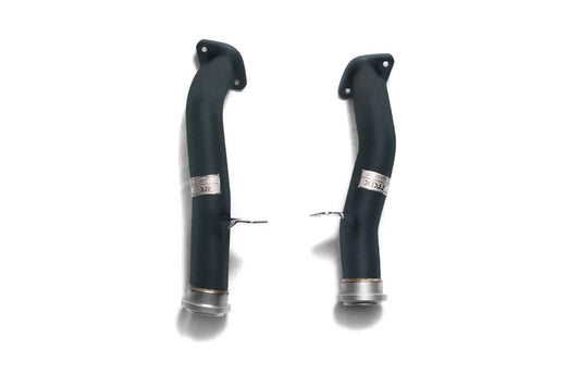 Ceramic Coated Race Downpipe with Cat-Simulator Mercedes-Benz LHD W205 2015-2021 | ML Performance Car Parts