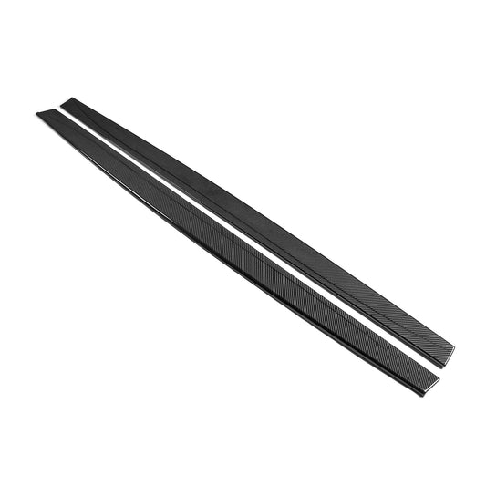 MHCP-F80F82-CF-SS001 BMW M3/M4 Full Length Performance Side Skirts In Gloss Pre Preg Carbon Fibre (F80/F82/F83) | ML Performance Car Parts