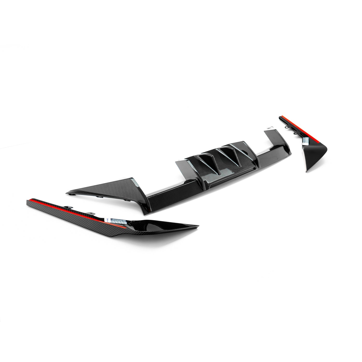 MHCP-G87-CF-RD001 BMW M2 G87 Edition 1 Rear Diffuser 3PCS In Pre Preg Gloss Carbon Fibre (G87) | ML Performance Car Parts