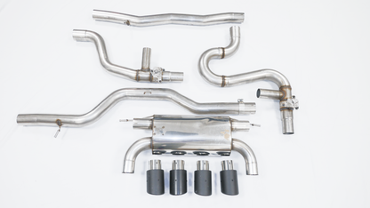 MillTek BMW F87 M2 Competition Equal Length GPF/OPF Back Exhaust System with slightly damaged Carbon Tailpipes