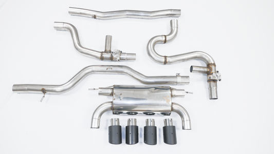 MillTek BMW F87 M2 Competition Equal Length GPF/OPF Back Exhaust System with slightly damaged Carbon Tailpipes