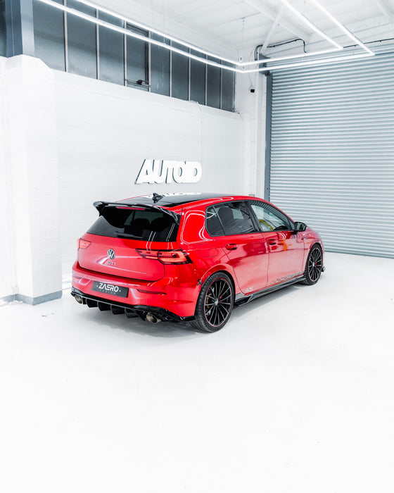 Zaero ZA-GOLF-8-CS-R-TL VW GOLF R & GOLF GTI CLUBSPORT MK8 EVO-1 GLOSS BLACK REAR SPOILER