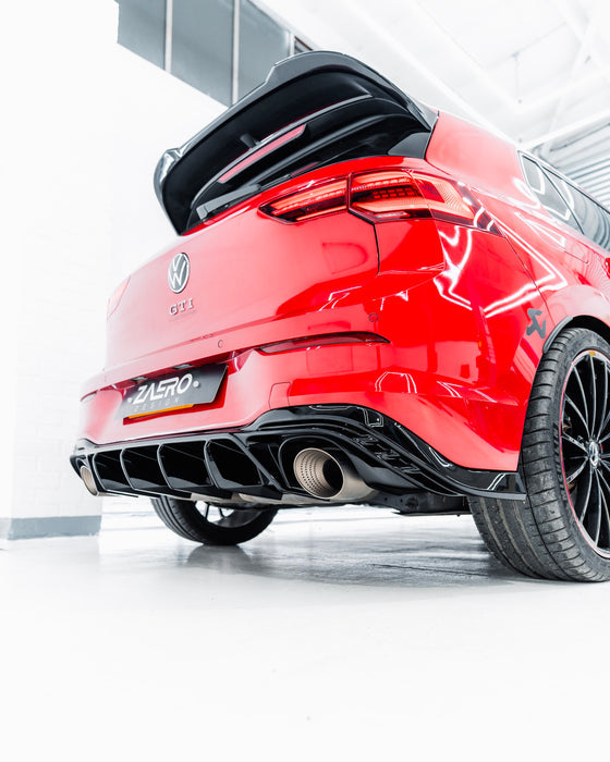 Zaero ZA-GOLF-8-CS-DF VW GOLF GTI CLUBSPORT MK8 EVO-1 GLOSS BLACK REAR DIFFUSER