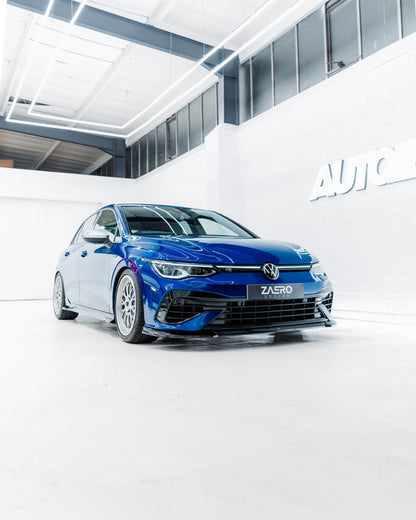 Zaero ZA-GOLF-8-R-FS VW GOLF R MK8 EVO-1 GLOSS BLACK FRONT SPLITTER