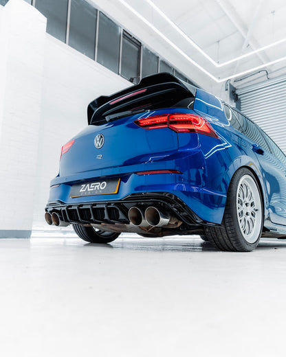 Zaero ZA-GOLF-8-R-DF VW GOLF R MK8 & MK8.5 EVO-1 GLOSS BLACK REAR DIFFUSER