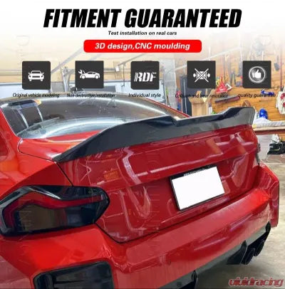 Vivid Racing VR-G87M2-DCF-620 VR Aero Carbon Fiber Rear Trunk Lip Spoiler BMW M2 G87