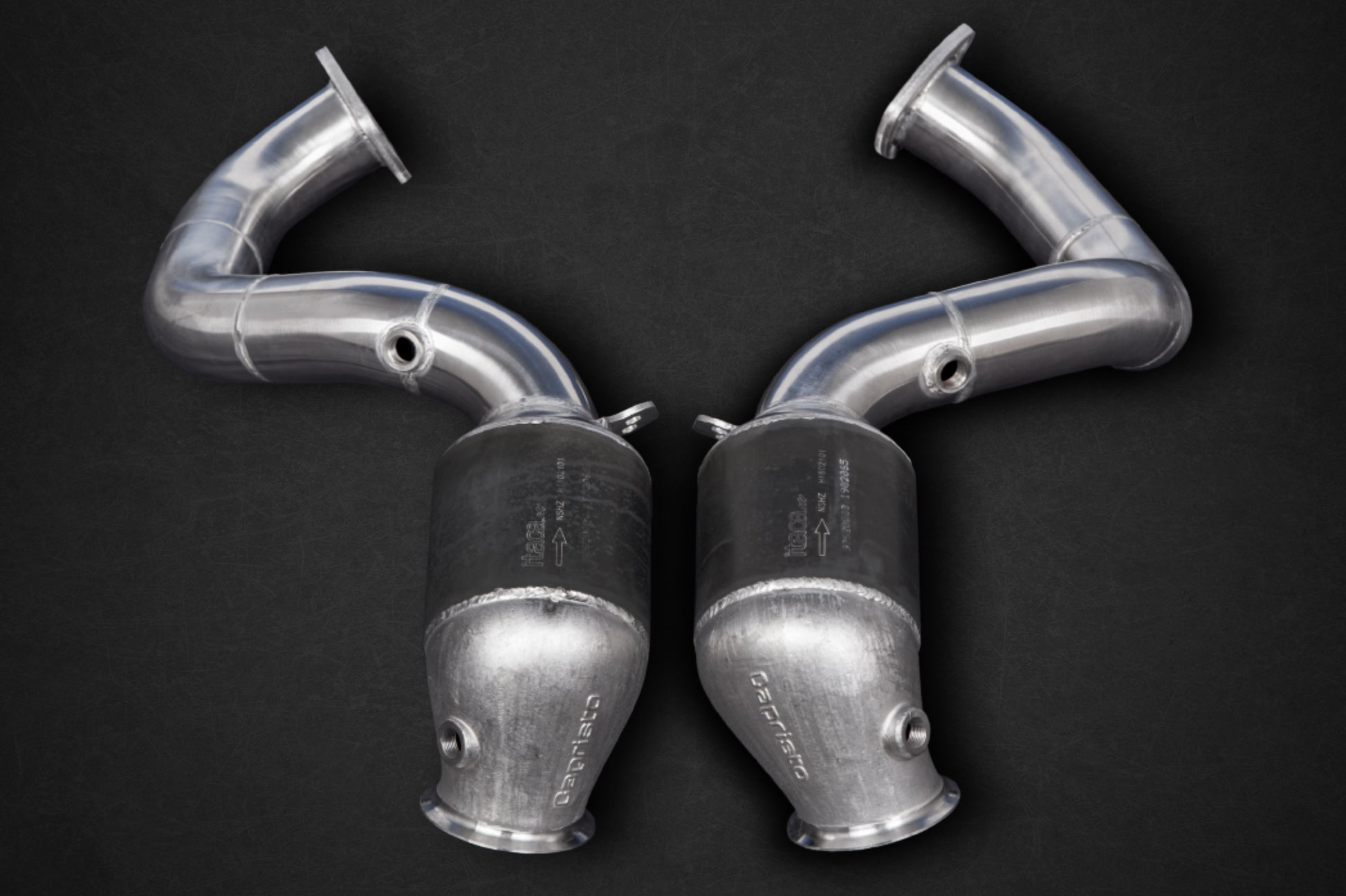 Capristo 02AM05003009 Aston Martin Vantage V12 (AE31) 100 Cell Sports Cat Downpipes (with Heat Blankets) 