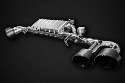 Capristo 02NI09503003 Nissan GTR MK3/4/Nismo Valved Exhaust with Mid-Pipes (Post Cat Spare) Carbon Tips (CES3) 