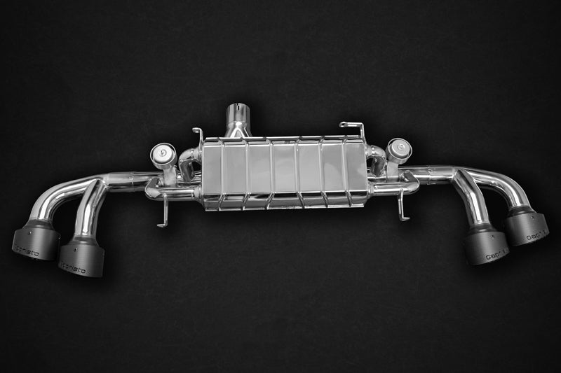 Capristo 02NI09503003 Nissan GTR MK3/4/Nismo Valved Exhaust with Mid-Pipes (Post Cat Spare) Carbon Tips (CES3) 