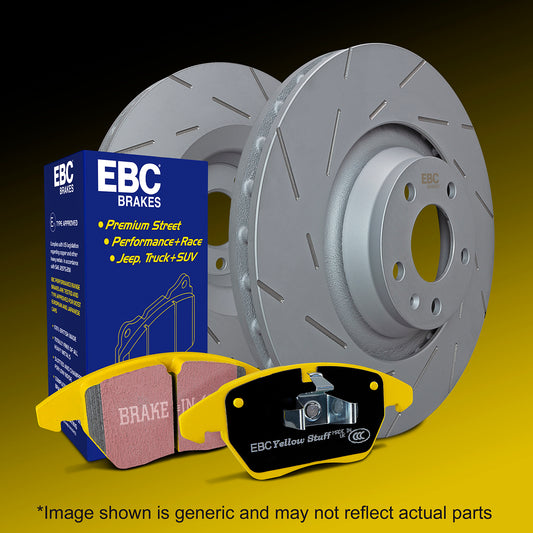 EBC PD08KF475 Subaru Yellowstuff Front Brake Pad & USR Disc Kit - Brembo Caliper (Inc. Impreza & WRX STi)