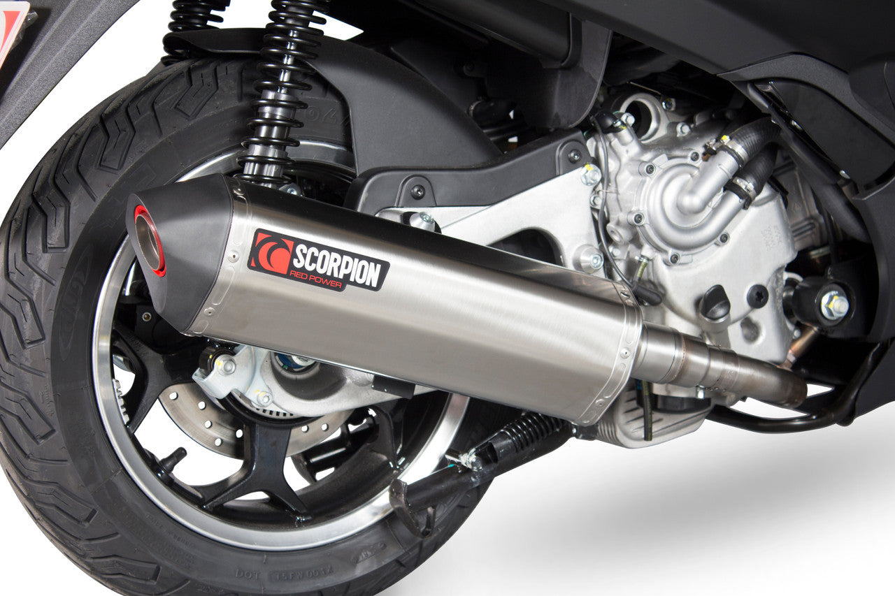 Scorpion PI180SEO Serket Slip-on - Stainless Steel Sleeve - MP3 400/400LT(2008-2013) 500/500LT(2008-2016)