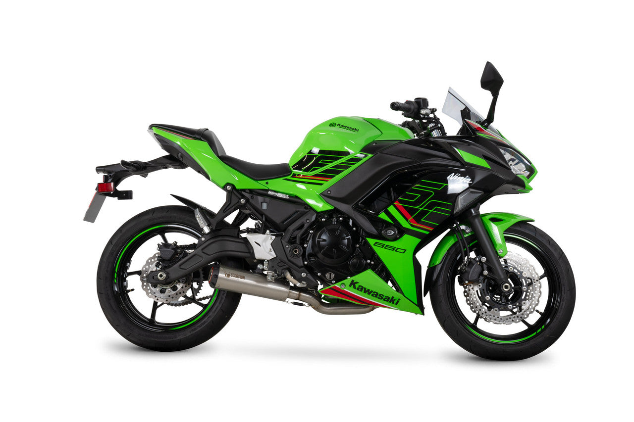 Scorpion PKA145SYSSEO Red Power Full System Stainless Steel Sleeve Ninja 650 - 2023