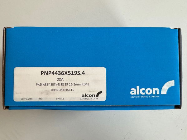 Alcon PNP4436X519S.4 RS29 Pad Set (4 Pot Rear - CAR3659)