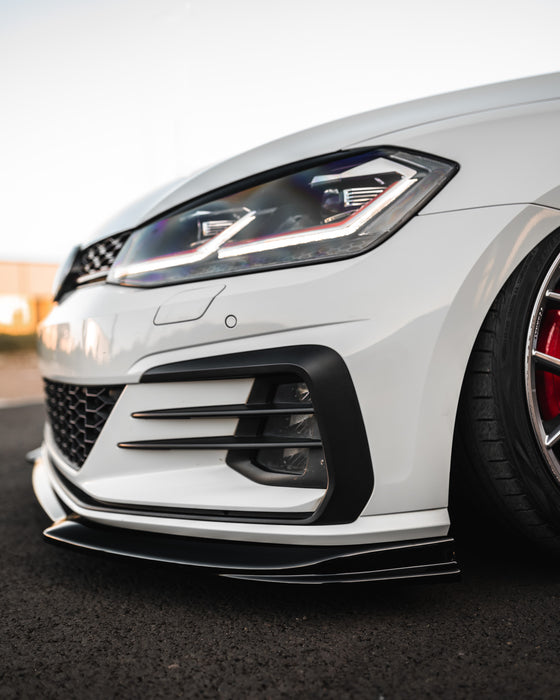 Zaero ZA-GOLF-75-GTI-FS VW GOLF GTI & GOLF GTD MK7.5 EVO-1 GLOSS BLACK FRONT SPLITTER