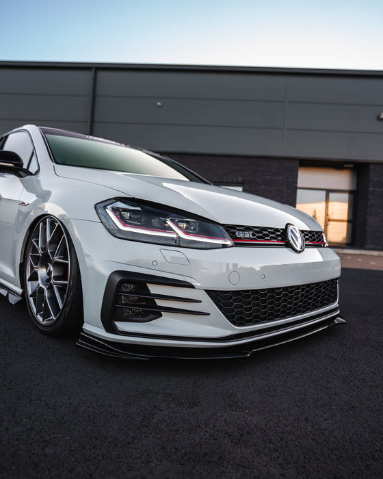 Zaero ZA-GOLF-75-GTI-FS VW GOLF GTI & GOLF GTD MK7.5 EVO-1 GLOSS BLACK FRONT SPLITTER