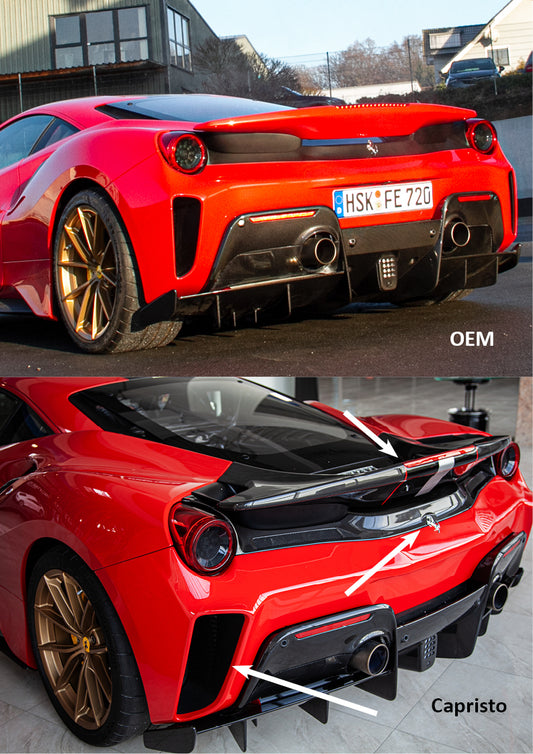 Capristo 03FE08710048LG Ferrari 488 Pista (Coupe) Carbon Fiber Rear Wing 
