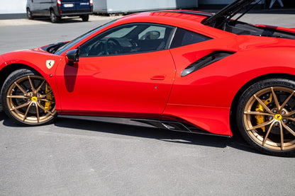 Capristo 03FE08710045LG Ferrari 488/F8 Side Skirts (WITH Wings) 